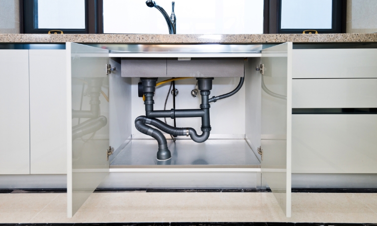 Kitchen sink drain pipe repair