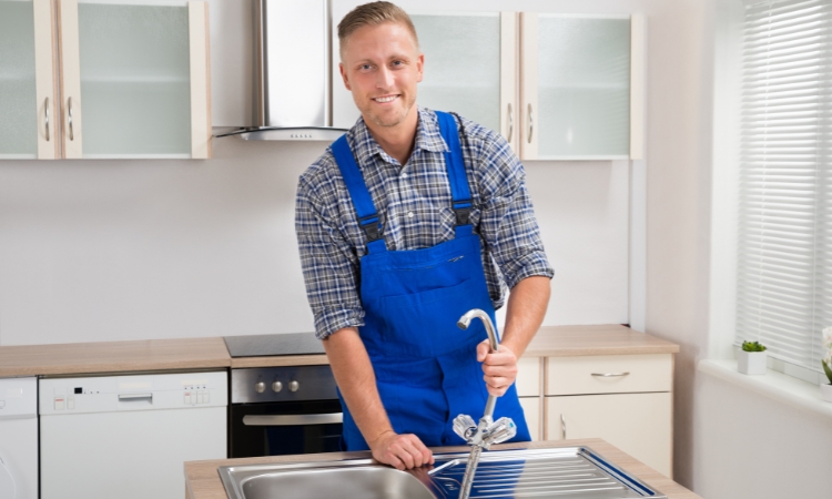 Install a kitchen faucet