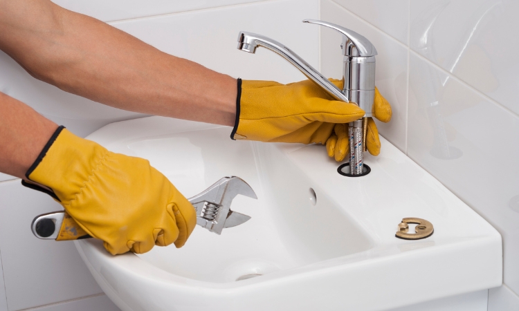 install a bathroom faucet